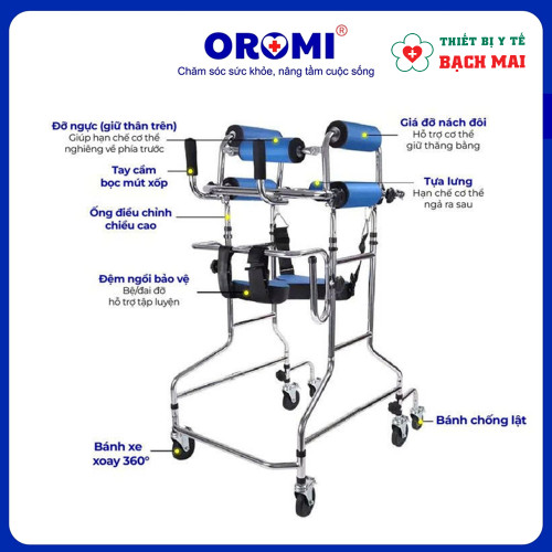 Khung Tập Đứng Tập Đi Đa Năng OROMI W02 – Dụng Cụ Hỗ Trợ Phục Hồi Chức Năng Cho Người Bệnh, Người Yếu Chân Khung Tập Đứng Tập Đi Đa Năng OROMI W02 – Dụng Cụ Hỗ Trợ Phục Hồi Chức Năng Cho Người Bệnh, Người Yếu Chân
