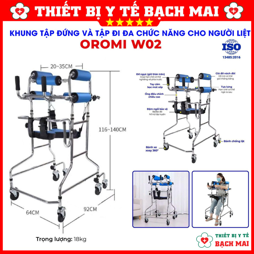 Khung Tập Đứng Tập Đi Đa Năng OROMI W02 – Dụng Cụ Hỗ Trợ Phục Hồi Chức Năng Cho Người Bệnh, Người Yếu Chân Khung Tập Đứng Tập Đi Đa Năng OROMI W02 – Dụng Cụ Hỗ Trợ Phục Hồi Chức Năng Cho Người Bệnh, Người Yếu Chân