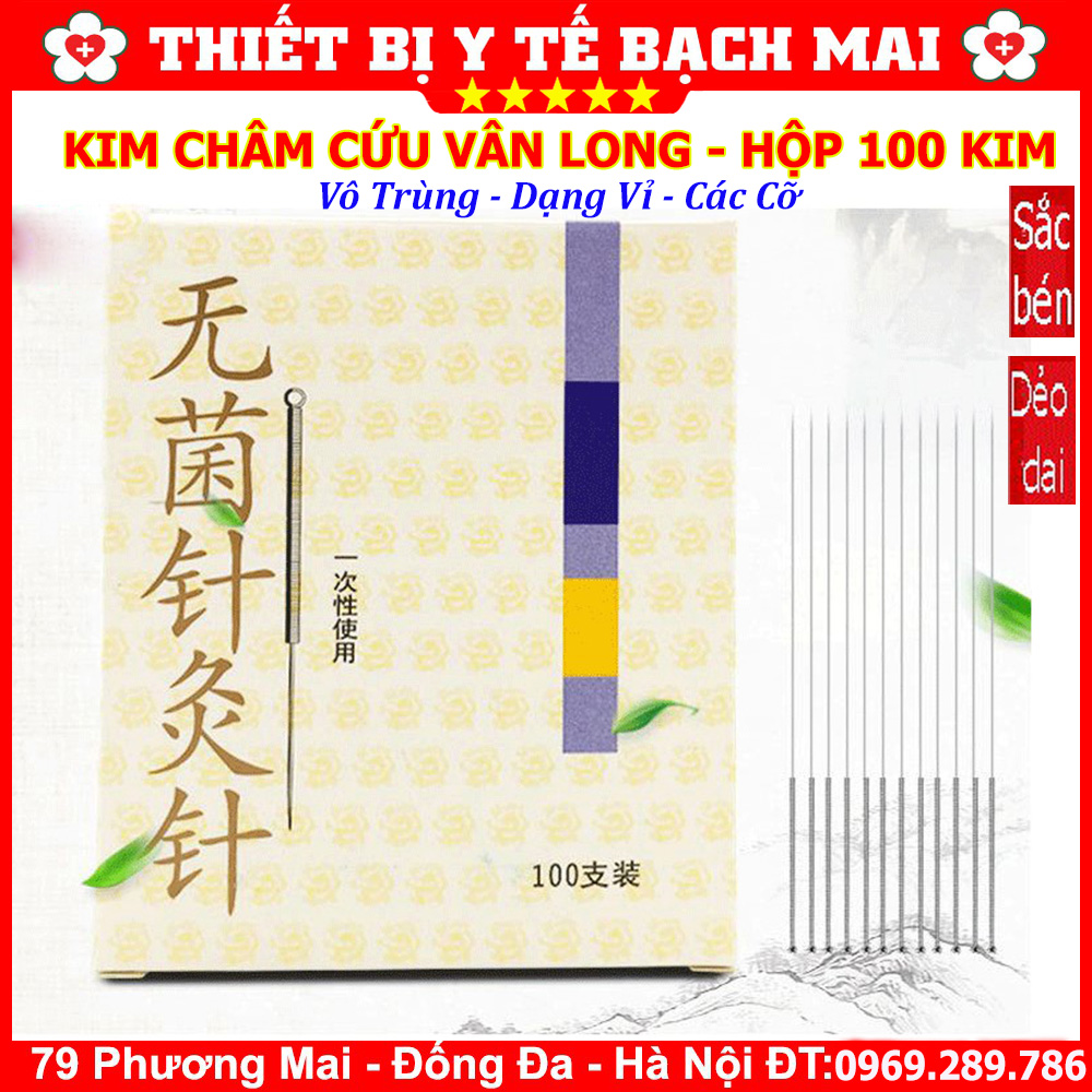 Kim Châm Cứu Vân Long Vô Trùng Dạng Vỉ Các Cỡ - HỘP 100 KIM Kim Châm Cứu Vân Long Vô Trùng Dạng Vỉ Các Cỡ - HỘP 100 KIM