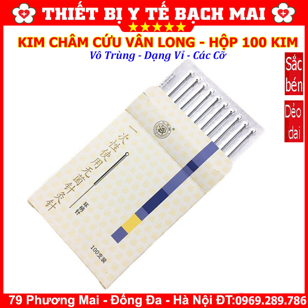 Kim Châm Cứu Vân Long Vô Trùng Dạng Vỉ Các Cỡ - HỘP 100 KIM Kim Châm Cứu Vân Long Vô Trùng Dạng Vỉ Các Cỡ - HỘP 100 KIM