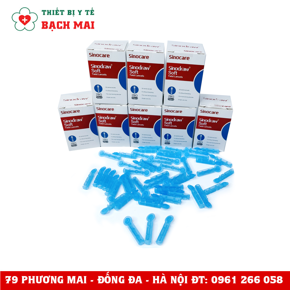 Kim Chích Lấy Máu Thu Đường Huyết Sinocare Hộp 50 Kim Kim Chích Lấy Máu Thu Đường Huyết Sinocare Hộp 50 Kim