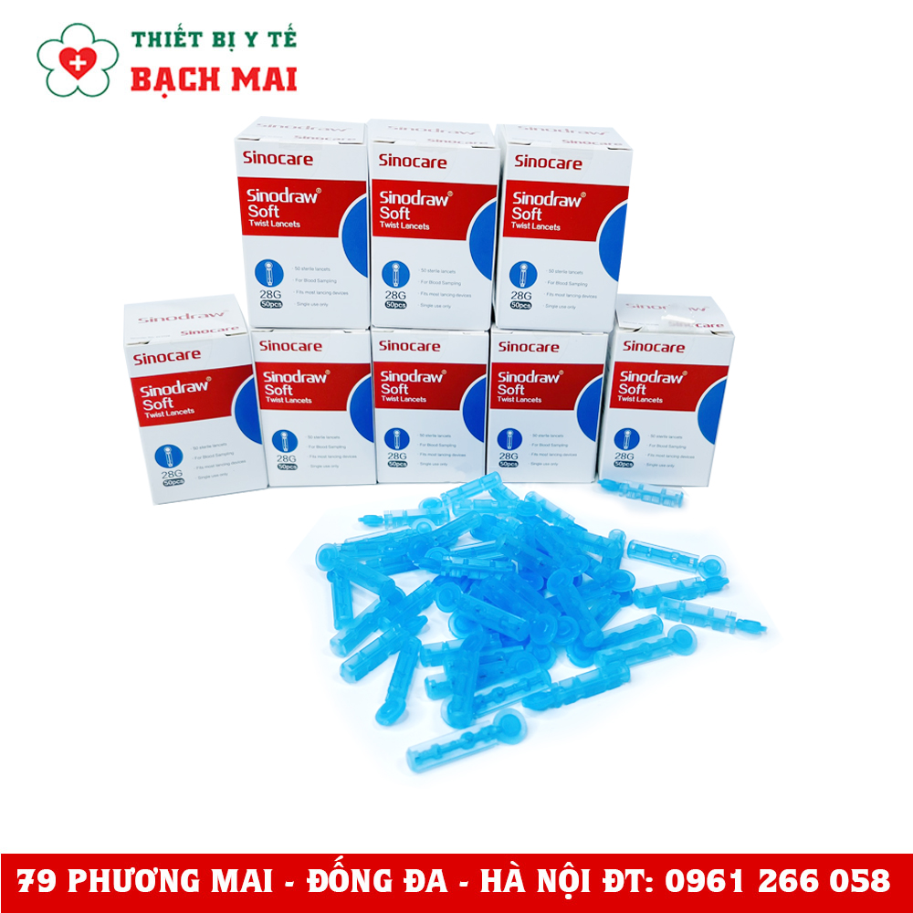 Kim Chích Lấy Máu Thu Đường Huyết Sinocare Hộp 50 Kim Kim Chích Lấy Máu Thu Đường Huyết Sinocare Hộp 50 Kim