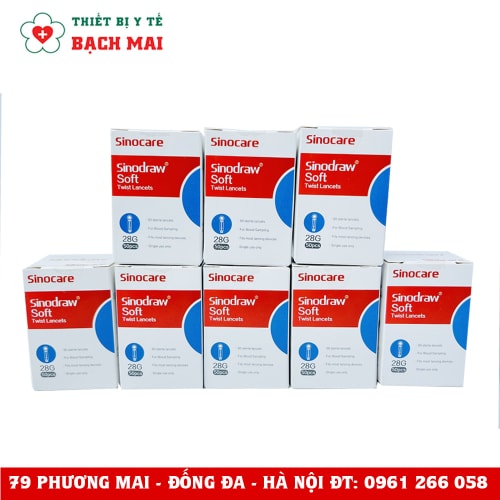 Kim Chích Lấy Máu Thu Đường Huyết Sinocare Hộp 50 Kim Kim Chích Lấy Máu Thu Đường Huyết Sinocare Hộp 50 Kim