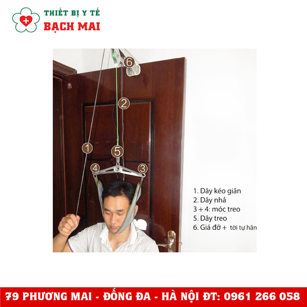 Dụng Cụ Kéo Giãn Đốt Sống Cổ - Trị Thoát Vị Đĩa Đệm - Gắn Cửa Dụng Cụ Kéo Giãn Đốt Sống Cổ - Trị Thoát Vị Đĩa Đệm - Gắn Cửa