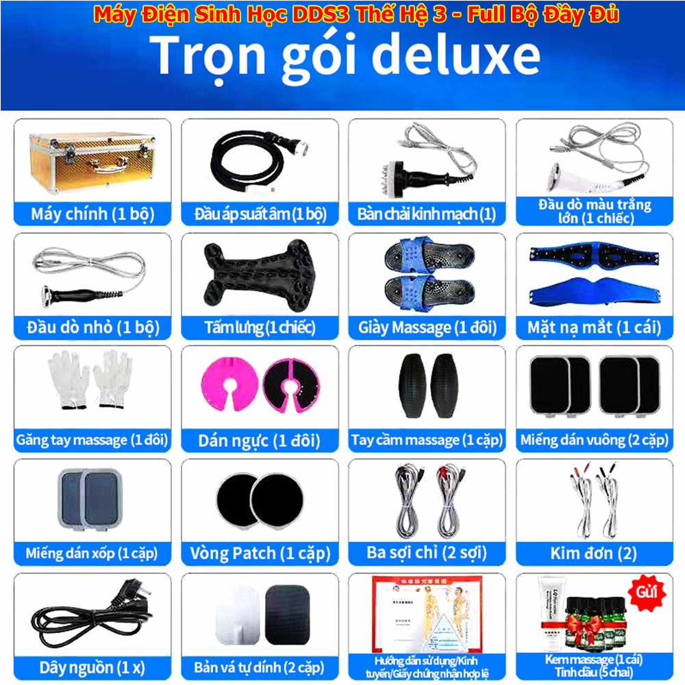 Máy Điện Sinh Học DDS3 Thế Hệ Thứ 3 - Bộ Đầy Đủ Máy Điện Sinh Học DDS3 Thế Hệ Thứ 3 - Bộ Đầy Đủ