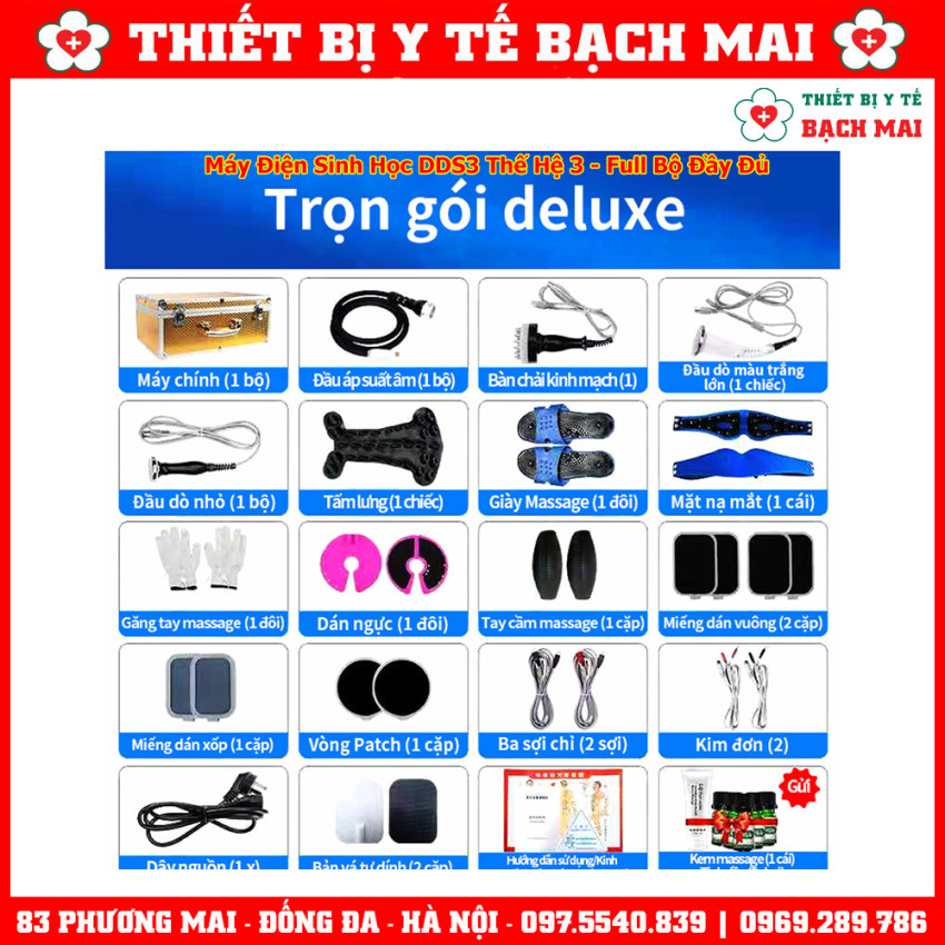 Máy Điện Sinh Học DDS3 Thế Hệ Thứ 3 - Bộ Đầy Đủ