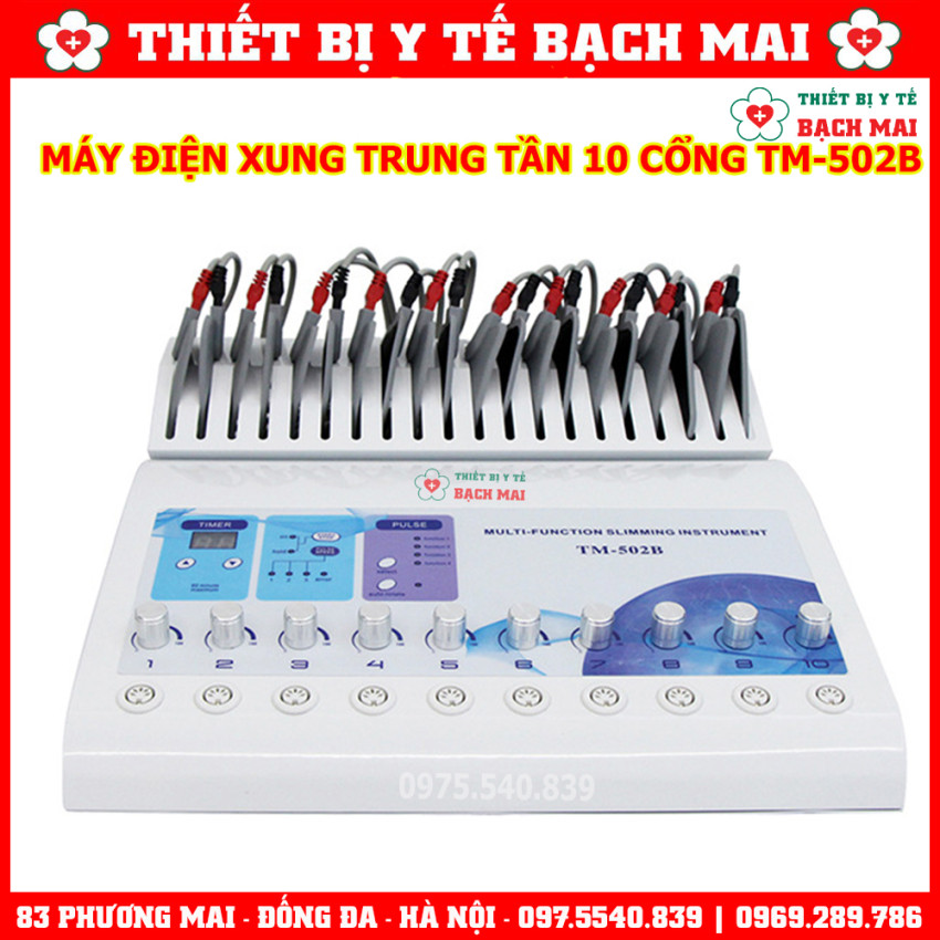Máy Điện Xung 10 Cổng Ra TM-502B - Máy Trung Tần 10 Đầu Ra TM502B