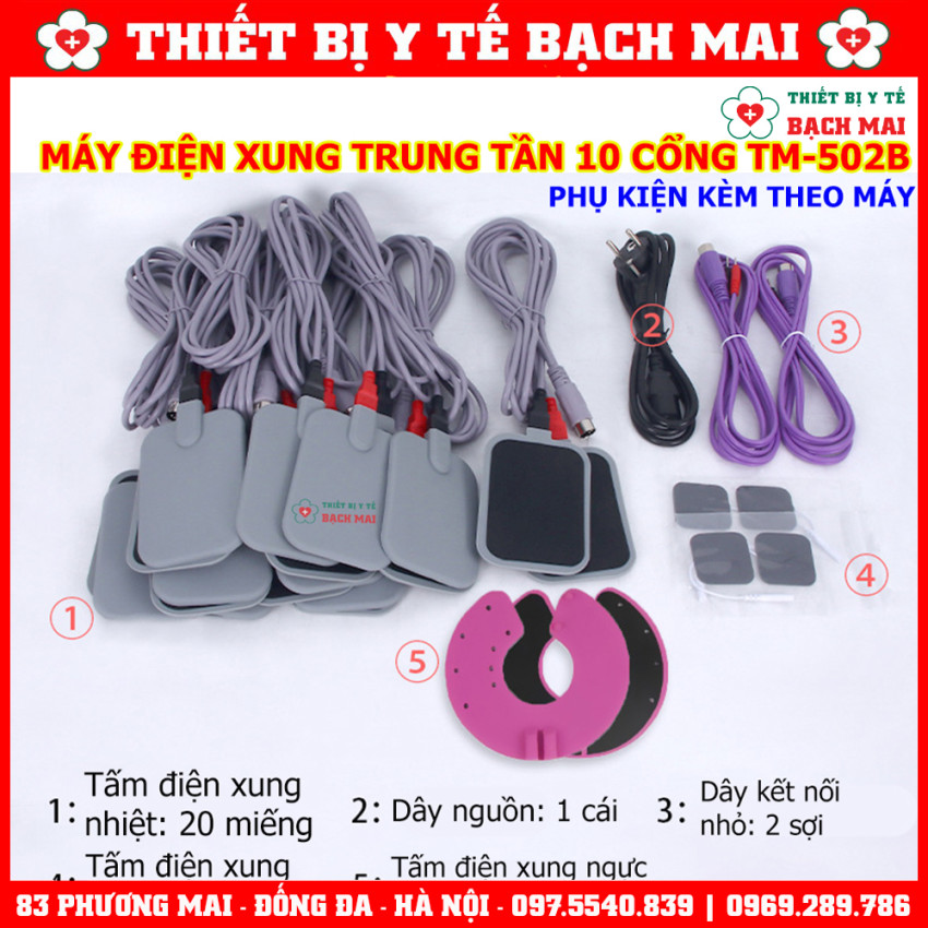 Máy Điện Xung 10 Cổng Ra TM-502B - Máy Trung Tần 10 Đầu Ra TM502B