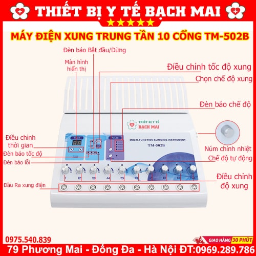 Máy Điện Xung 10 Cổng Ra TM-502B - Máy Trung Tần 10 Đầu Ra TM502B Máy Điện Xung 10 Cổng Ra TM-502B - Máy Trung Tần 10 Đầu Ra TM502B