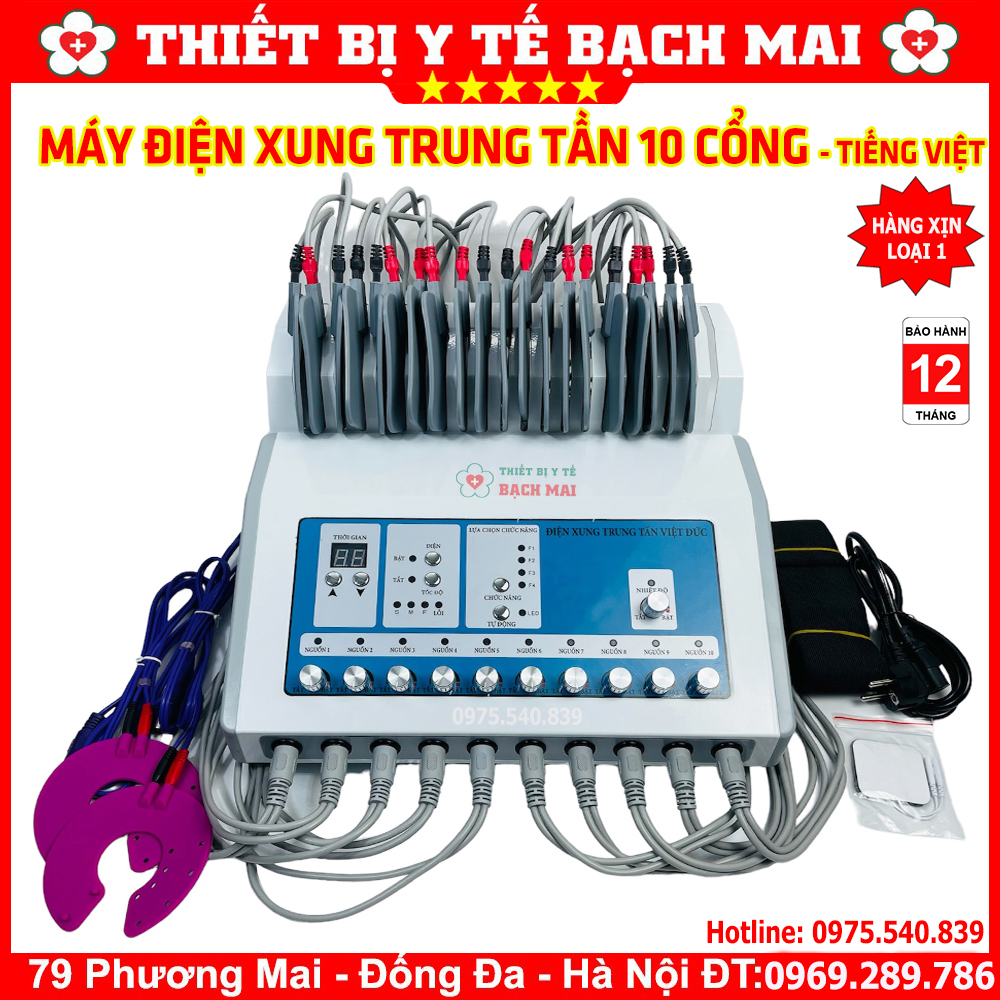 Máy Điện Xung Trung Tần 10 Cổng Ra Có Tiếng Việt Máy Điện Xung Trung Tần 10 Cổng Ra Có Tiếng Việt