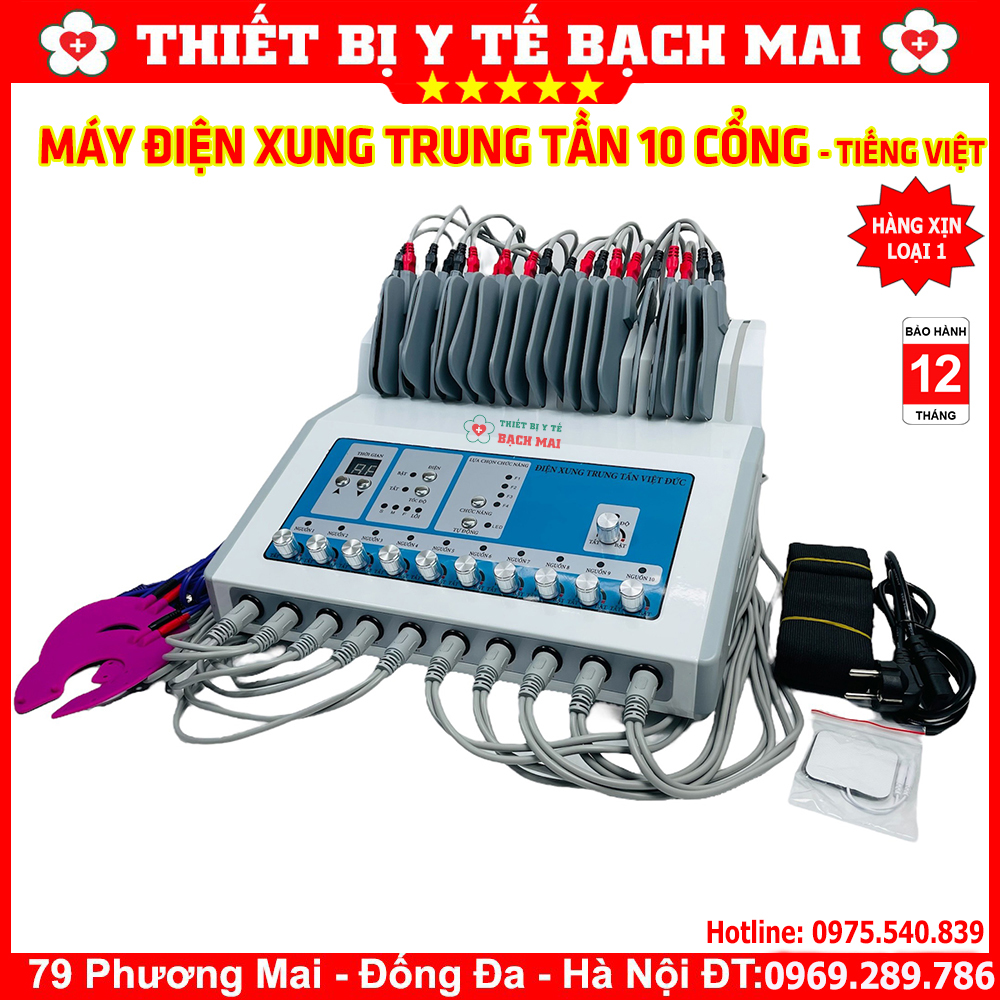 Máy Điện Xung Trung Tần 10 Cổng Ra Có Tiếng Việt Máy Điện Xung Trung Tần 10 Cổng Ra Có Tiếng Việt