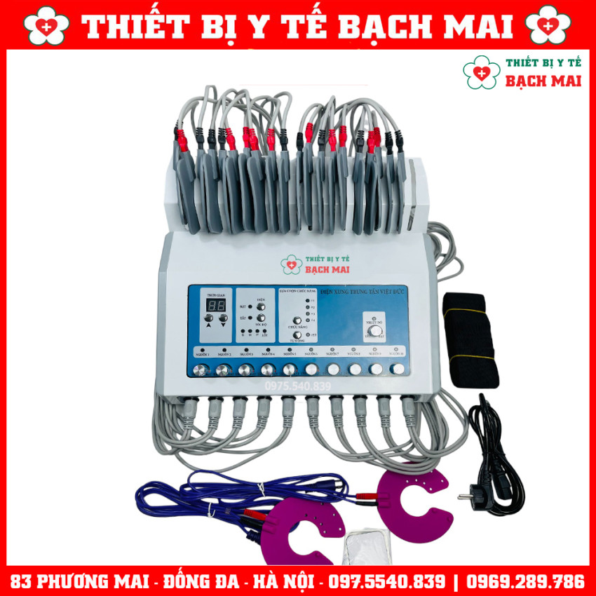 Máy Điện Xung Trung Tần 10 Cổng Ra Có Tiếng Việt