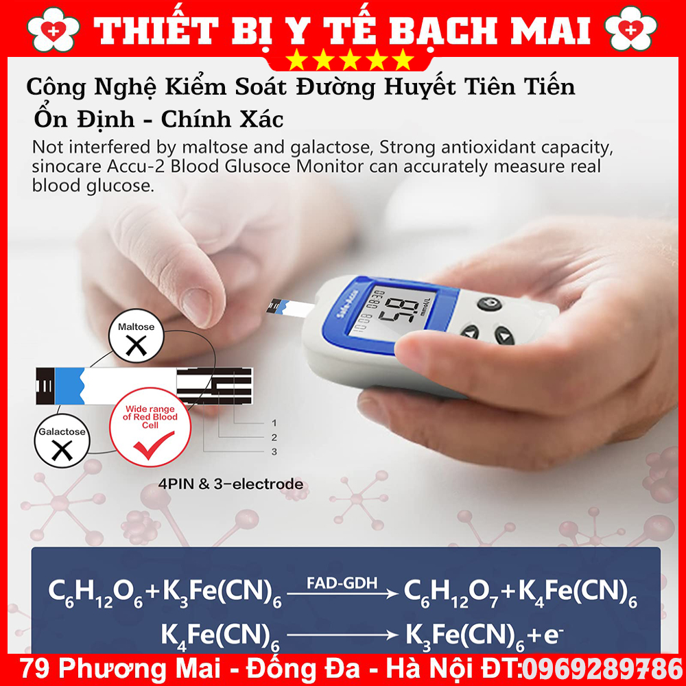 Máy Đo Đường Huyết Safe-Accu 2 SINOCARE + Tặng 50 Que Thử, 50 Kim Lấy Máu Máy Đo Đường Huyết Safe-Accu 2 SINOCARE + Tặng 50 Que Thử, 50 Kim Lấy Máu
