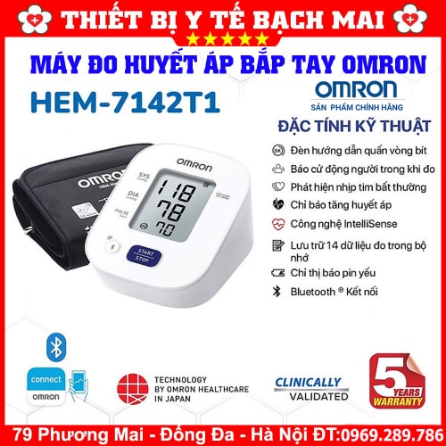 Máy Đo Huyết Áp Bắp Tay OMRON HEM 7142T1 Máy Đo Huyết Áp Bắp Tay OMRON HEM 7142T1