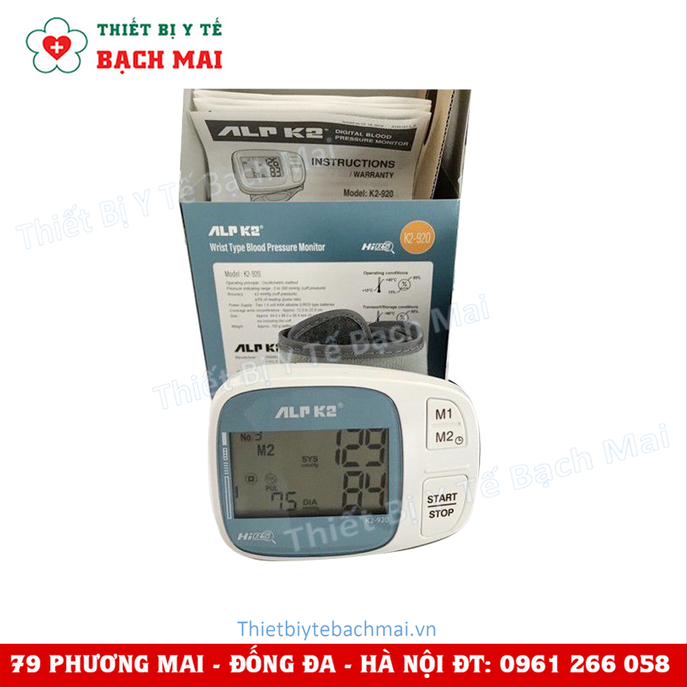 Máy Đo Huyết Áp Cổ Tay ALPK2 K2-920 Máy Đo Huyết Áp Cổ Tay ALPK2 K2-920