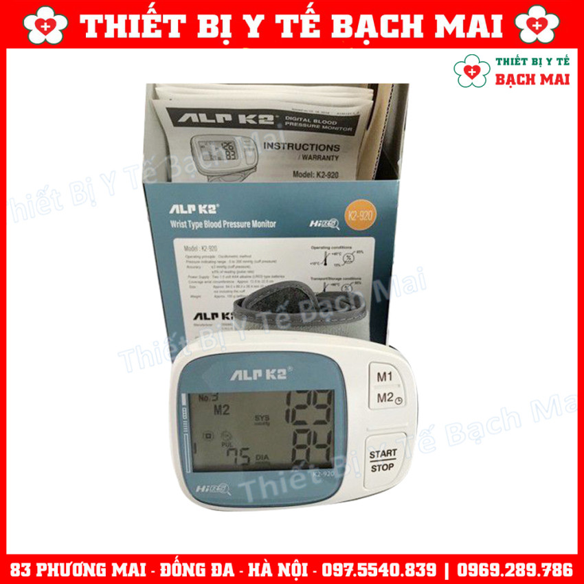 Máy Đo Huyết Áp Cổ Tay ALPK2 K2-920