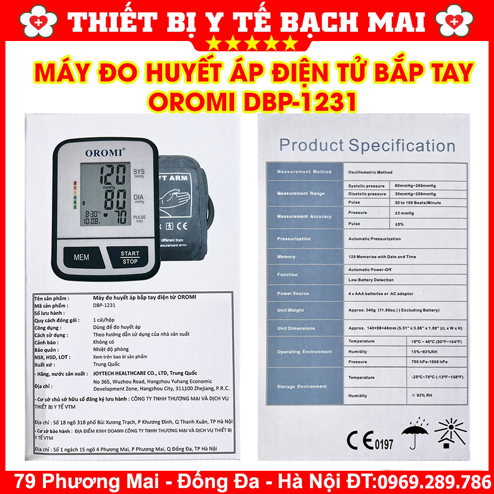 Máy Đo Huyết Áp Điện Tử Bắp Tay OROMI DBP-1231 Có Giọng Nói Tiếng Việt Máy Đo Huyết Áp Điện Tử Bắp Tay OROMI DBP-1231 Có Giọng Nói Tiếng Việt