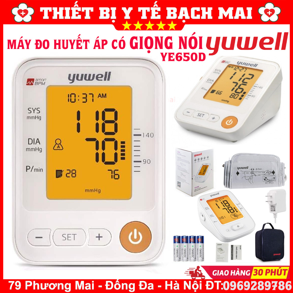 Máy Đo Huyết Áp Giọng Nói Yuwell YE650D Máy Đo Huyết Áp Giọng Nói Yuwell YE650D