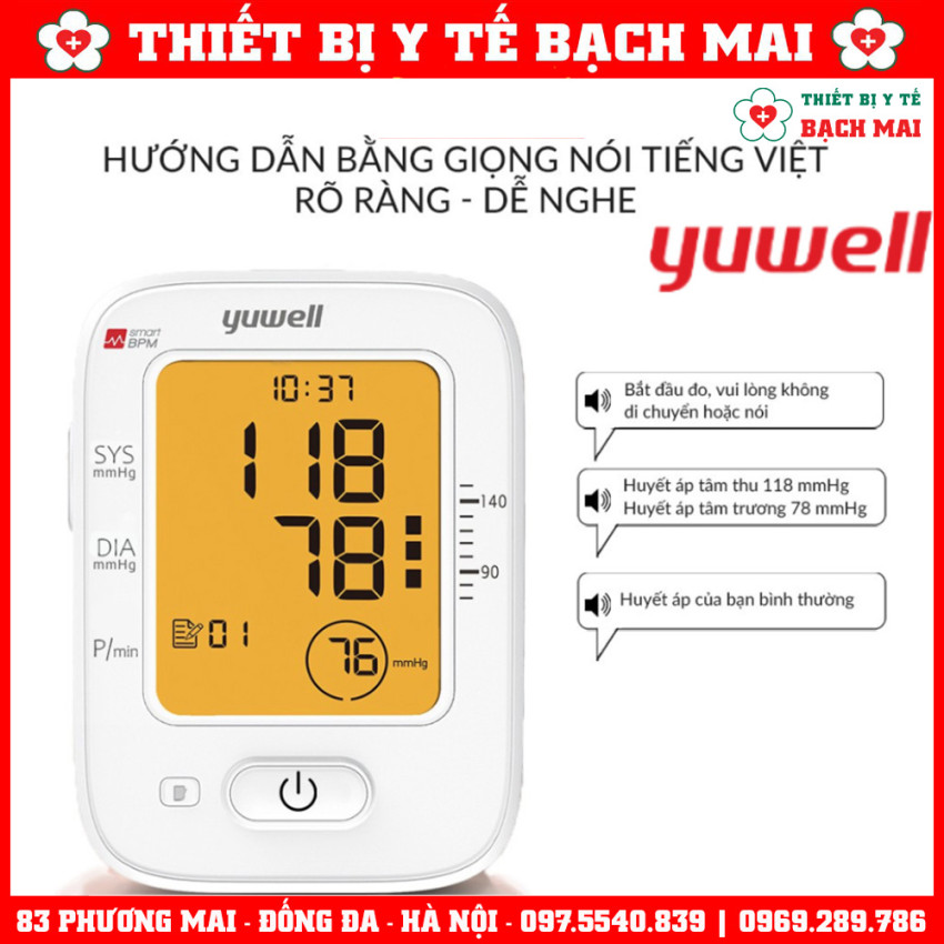 Máy Đo Huyết Áp Giọng Nói Yuwell YE650D