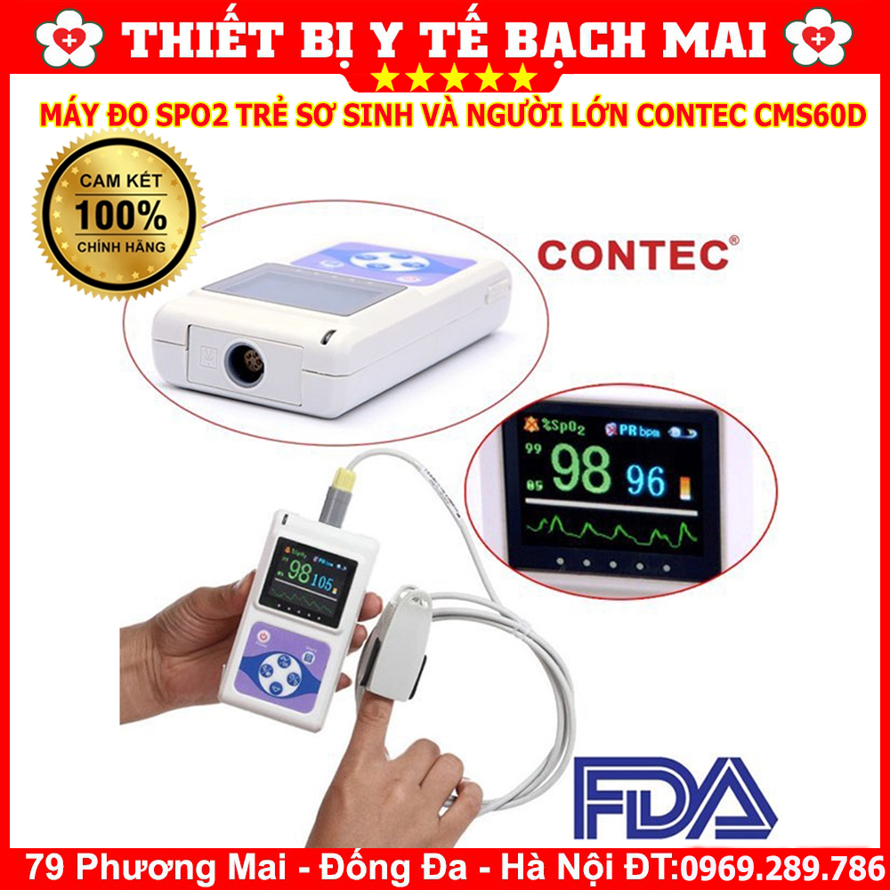 Máy Đo SPO2 Trẻ Sơ Sinh - Máy Đo Nồng Độ Oxy Cầm Tay Có Dây CONTEC CMS60D Cho Trẻ Sơ Sinh, Trẻ Em, Người Lớn Máy Đo SPO2 Trẻ Sơ Sinh - Máy Đo Nồng Độ Oxy Cầm Tay Có Dây CONTEC CMS60D Cho Trẻ Sơ Sinh, Trẻ Em, Người Lớn