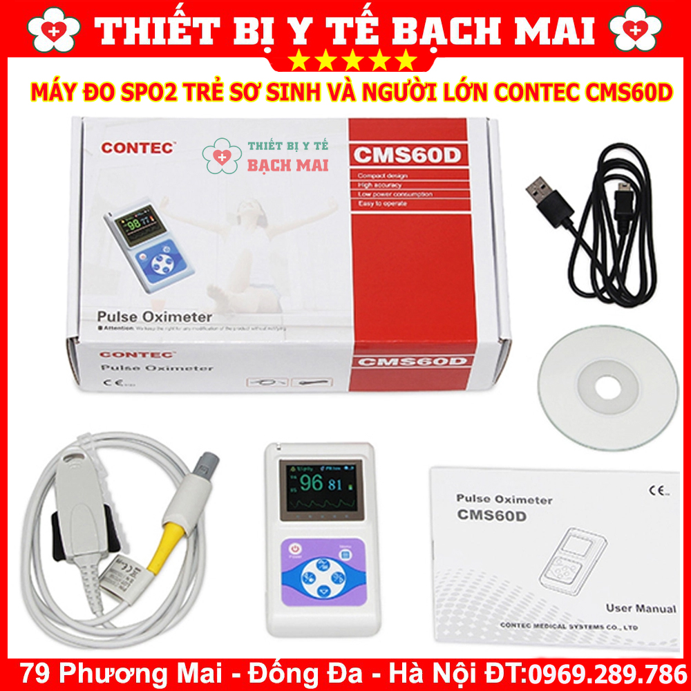 Máy Đo SPO2 Trẻ Sơ Sinh - Máy Đo Nồng Độ Oxy Cầm Tay Có Dây CONTEC CMS60D Cho Trẻ Sơ Sinh, Trẻ Em, Người Lớn Máy Đo SPO2 Trẻ Sơ Sinh - Máy Đo Nồng Độ Oxy Cầm Tay Có Dây CONTEC CMS60D Cho Trẻ Sơ Sinh, Trẻ Em, Người Lớn