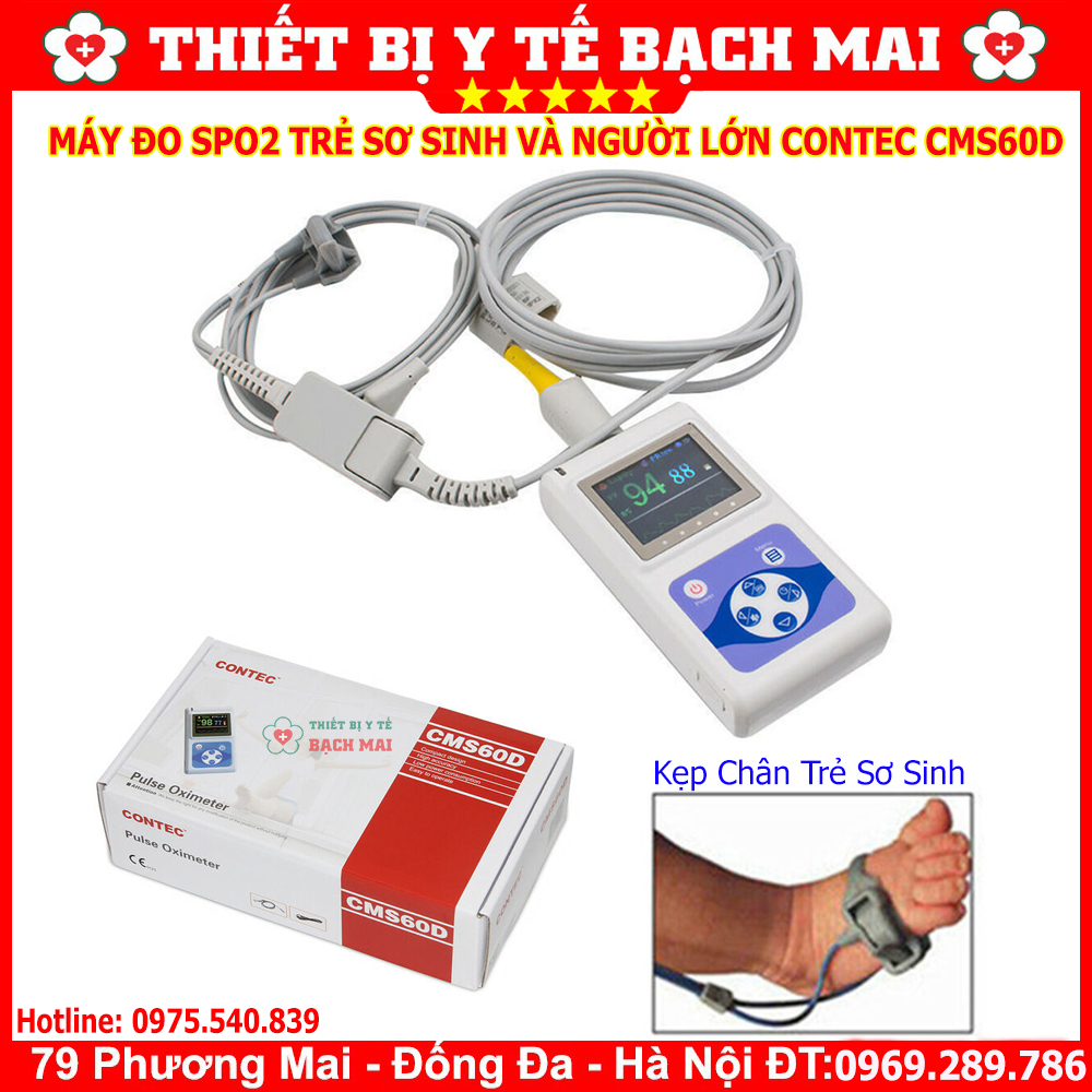 Máy Đo SPO2 Trẻ Sơ Sinh - Máy Đo Nồng Độ Oxy Cầm Tay Có Dây CONTEC CMS60D Cho Trẻ Sơ Sinh, Trẻ Em, Người Lớn Máy Đo SPO2 Trẻ Sơ Sinh - Máy Đo Nồng Độ Oxy Cầm Tay Có Dây CONTEC CMS60D Cho Trẻ Sơ Sinh, Trẻ Em, Người Lớn