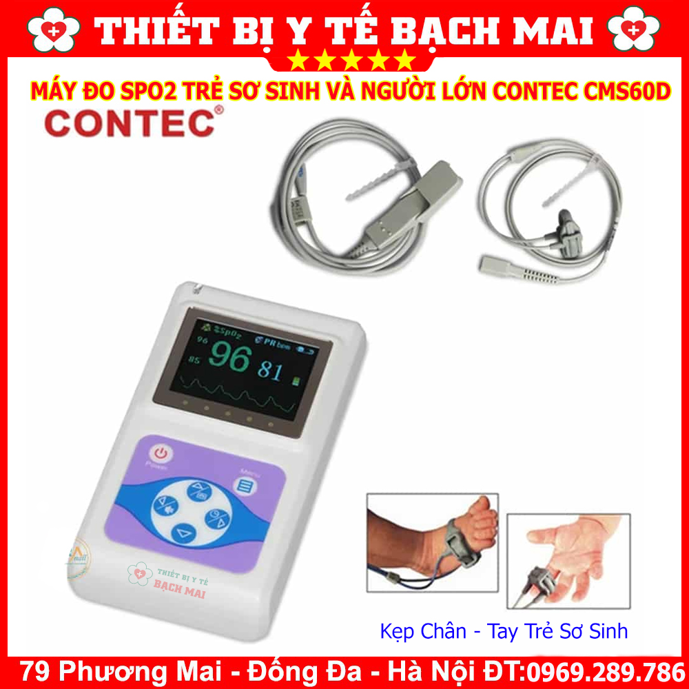 Máy Đo SPO2 Trẻ Sơ Sinh - Máy Đo Nồng Độ Oxy Cầm Tay Có Dây CONTEC CMS60D Cho Trẻ Sơ Sinh, Trẻ Em, Người Lớn Máy Đo SPO2 Trẻ Sơ Sinh - Máy Đo Nồng Độ Oxy Cầm Tay Có Dây CONTEC CMS60D Cho Trẻ Sơ Sinh, Trẻ Em, Người Lớn