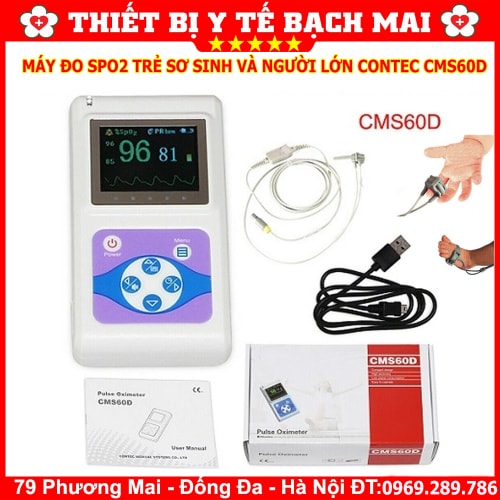 Máy Đo SPO2 Trẻ Sơ Sinh - Máy Đo Nồng Độ Oxy Cầm Tay Có Dây CONTEC CMS60D Cho Trẻ Sơ Sinh, Trẻ Em, Người Lớn Máy Đo SPO2 Trẻ Sơ Sinh - Máy Đo Nồng Độ Oxy Cầm Tay Có Dây CONTEC CMS60D Cho Trẻ Sơ Sinh, Trẻ Em, Người Lớn