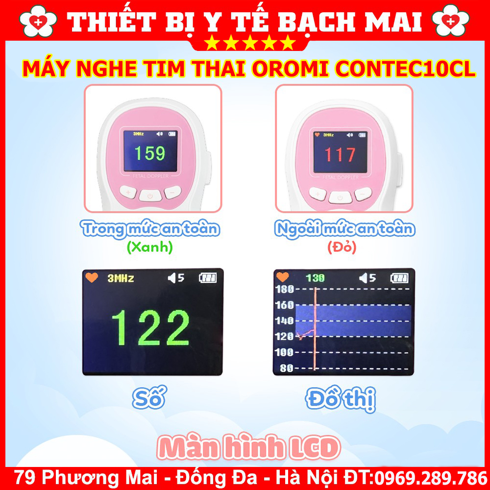 Máy Đo Tim Thai OROMI CONTEC10CL Cầm Tay Tại Nhà Máy Đo Tim Thai OROMI CONTEC10CL Cầm Tay Tại Nhà