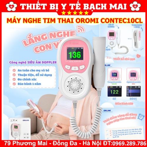 Máy Đo Tim Thai OROMI CONTEC10CL Cầm Tay Tại Nhà Máy Đo Tim Thai OROMI CONTEC10CL Cầm Tay Tại Nhà