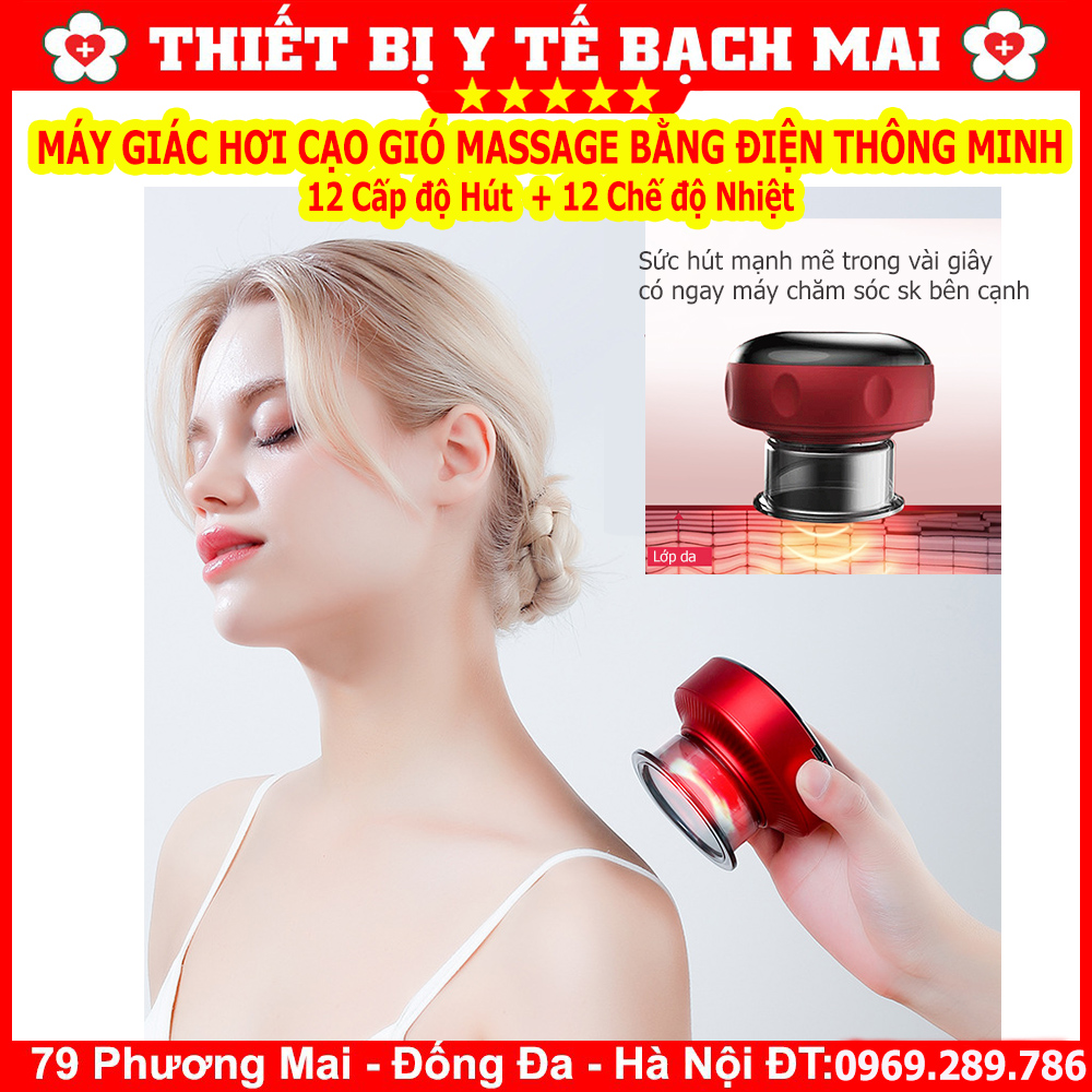 Máy Giác Hơi Cạo Gió Massage Bằng Điện Thông Minh 12 Chế Độ Hút, Nhiệt Độ Máy Giác Hơi Cạo Gió Massage Bằng Điện Thông Minh 12 Chế Độ Hút, Nhiệt Độ