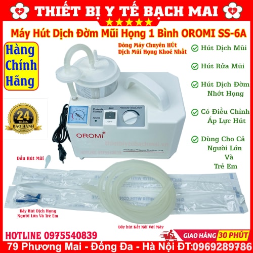 Máy Hút Dịch 1 Bình Oromi SS-6A Máy Hút Dịch 1 Bình Oromi SS-6A