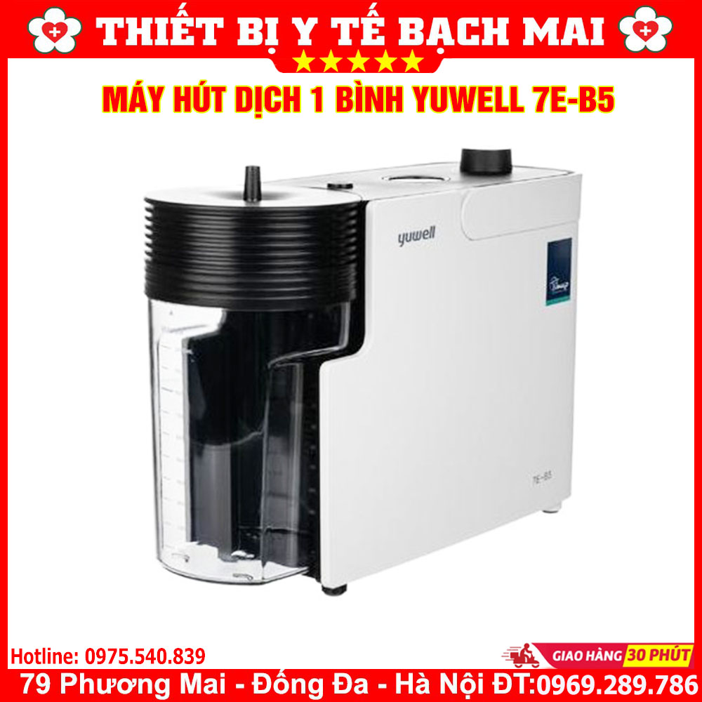 Máy Hút Dịch Mũi Họng Đờm 1 Bình YUWELL 7E-B5 Công Suất Lớn 20 Lít/phút Máy Hút Dịch Mũi Họng Đờm 1 Bình YUWELL 7E-B5 Công Suất Lớn 20 Lít/phút