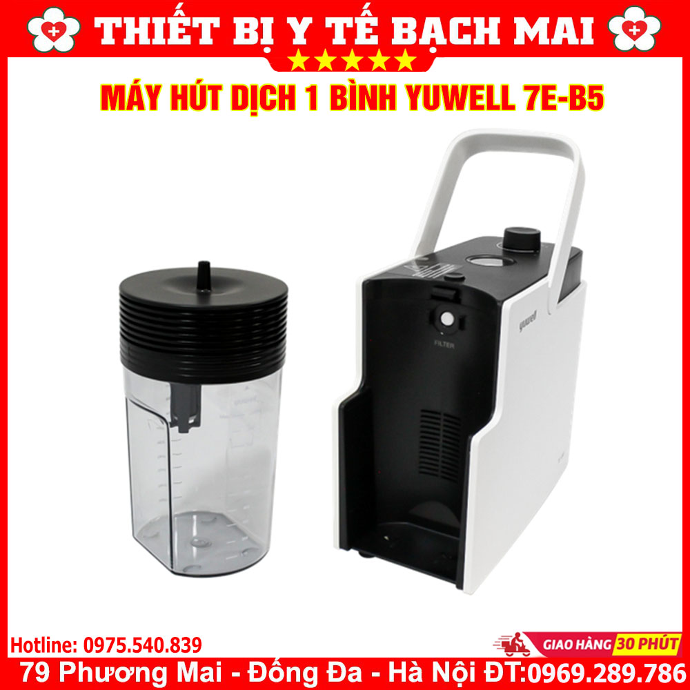 Máy Hút Dịch Mũi Họng Đờm 1 Bình YUWELL 7E-B5 Công Suất Lớn 20 Lít/phút Máy Hút Dịch Mũi Họng Đờm 1 Bình YUWELL 7E-B5 Công Suất Lớn 20 Lít/phút