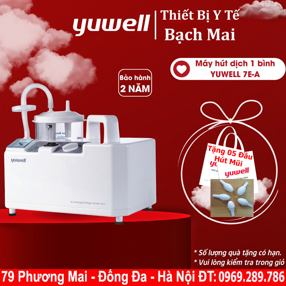 Máy Hút Dịch 1 Bình Yuwell 7E-A/B