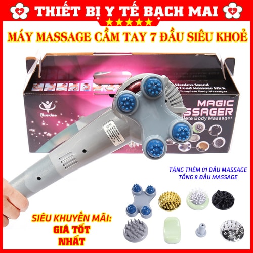 Máy Massage Cầm Tay 8 Đầu Có Đèn Hồng Ngoại KING MASSAGER Máy Massage Cầm Tay 8 Đầu Có Đèn Hồng Ngoại KING MASSAGER