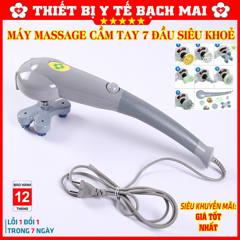 Máy Massage Cầm Tay 8 Đầu Có Đèn Hồng Ngoại KING MASSAGER Máy Massage Cầm Tay 8 Đầu Có Đèn Hồng Ngoại KING MASSAGER