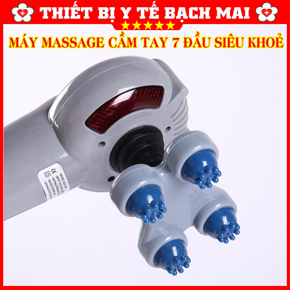 Máy Massage Cầm Tay 8 Đầu Có Đèn Hồng Ngoại KING MASSAGER Máy Massage Cầm Tay 8 Đầu Có Đèn Hồng Ngoại KING MASSAGER