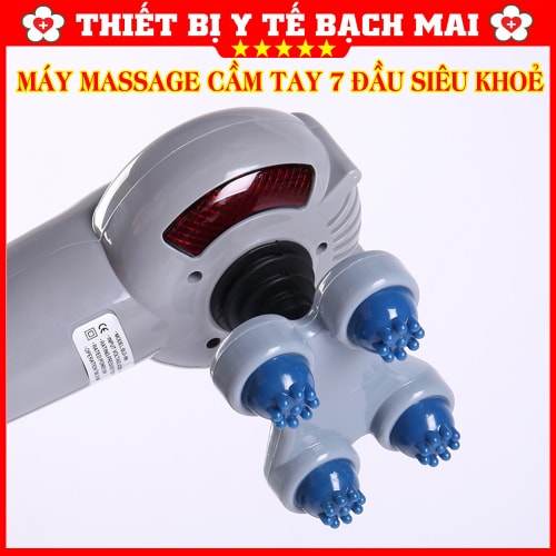 Máy Massage Cầm Tay 8 Đầu Có Đèn Hồng Ngoại KING MASSAGER Máy Massage Cầm Tay 8 Đầu Có Đèn Hồng Ngoại KING MASSAGER