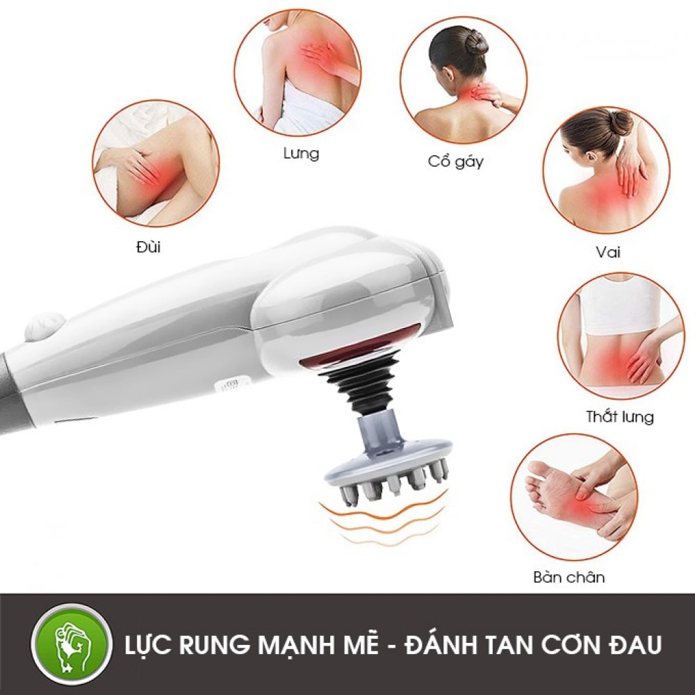 Máy Massage Cầm Tay 8 Đầu Có Đèn Hồng Ngoại KING MASSAGER Máy Massage Cầm Tay 8 Đầu Có Đèn Hồng Ngoại KING MASSAGER