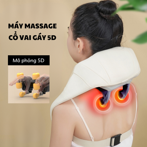 Đai Massage Cổ vai Gáy 5D - Máy Mát Xa Giúp Giảm Đau Mỏi Toàn Thân Tự Động, Thư Giãn, Lưu Thông Khí Huyết Đai Massage Cổ vai Gáy 5D - Máy Mát Xa Giúp Giảm Đau Mỏi Toàn Thân Tự Động, Thư Giãn, Lưu Thông Khí Huyết