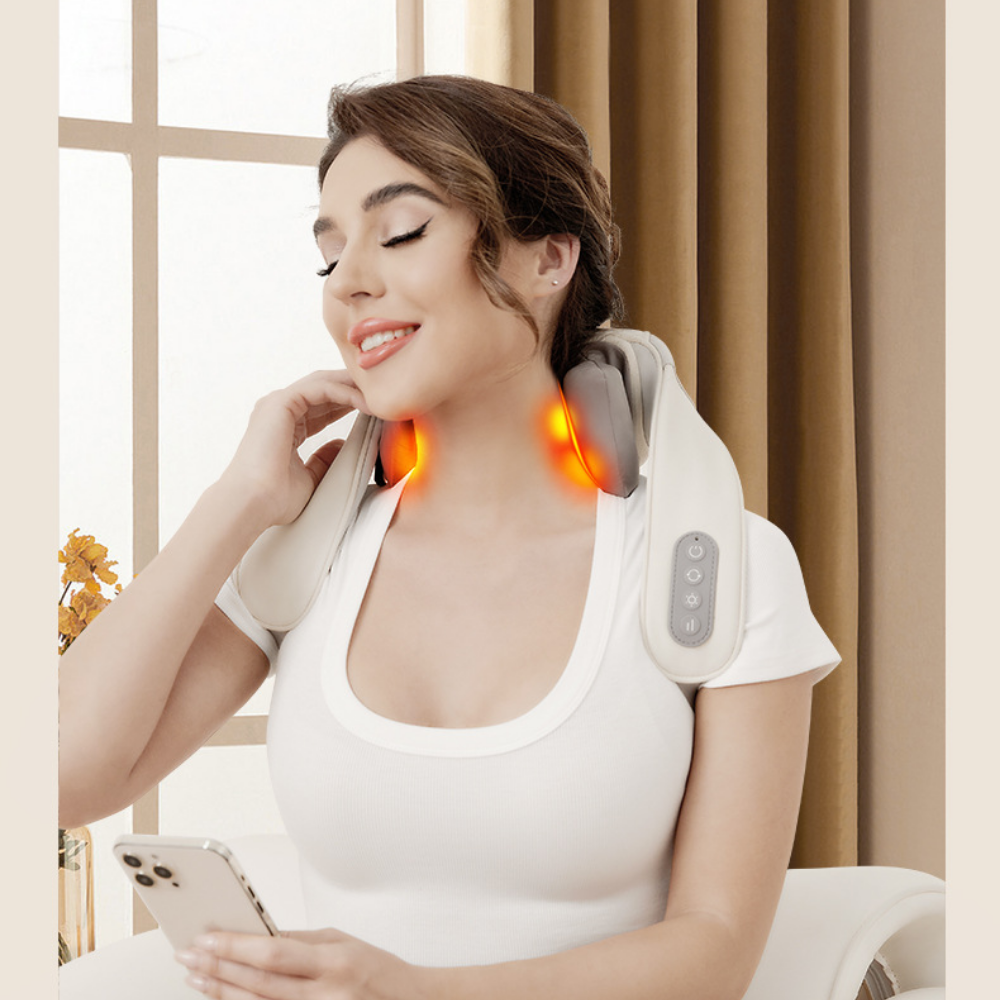 Đai Massage Cổ vai Gáy 5D - Máy Mát Xa Giúp Giảm Đau Mỏi Toàn Thân Tự Động, Thư Giãn, Lưu Thông Khí Huyết Đai Massage Cổ vai Gáy 5D - Máy Mát Xa Giúp Giảm Đau Mỏi Toàn Thân Tự Động, Thư Giãn, Lưu Thông Khí Huyết