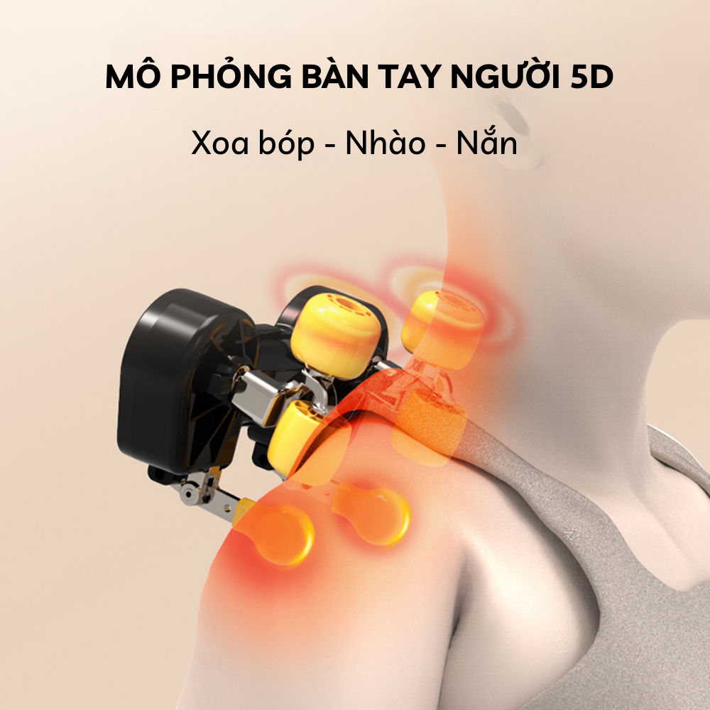 Đai Massage Cổ vai Gáy 5D - Máy Mát Xa Giúp Giảm Đau Mỏi Toàn Thân Tự Động, Thư Giãn, Lưu Thông Khí Huyết Đai Massage Cổ vai Gáy 5D - Máy Mát Xa Giúp Giảm Đau Mỏi Toàn Thân Tự Động, Thư Giãn, Lưu Thông Khí Huyết