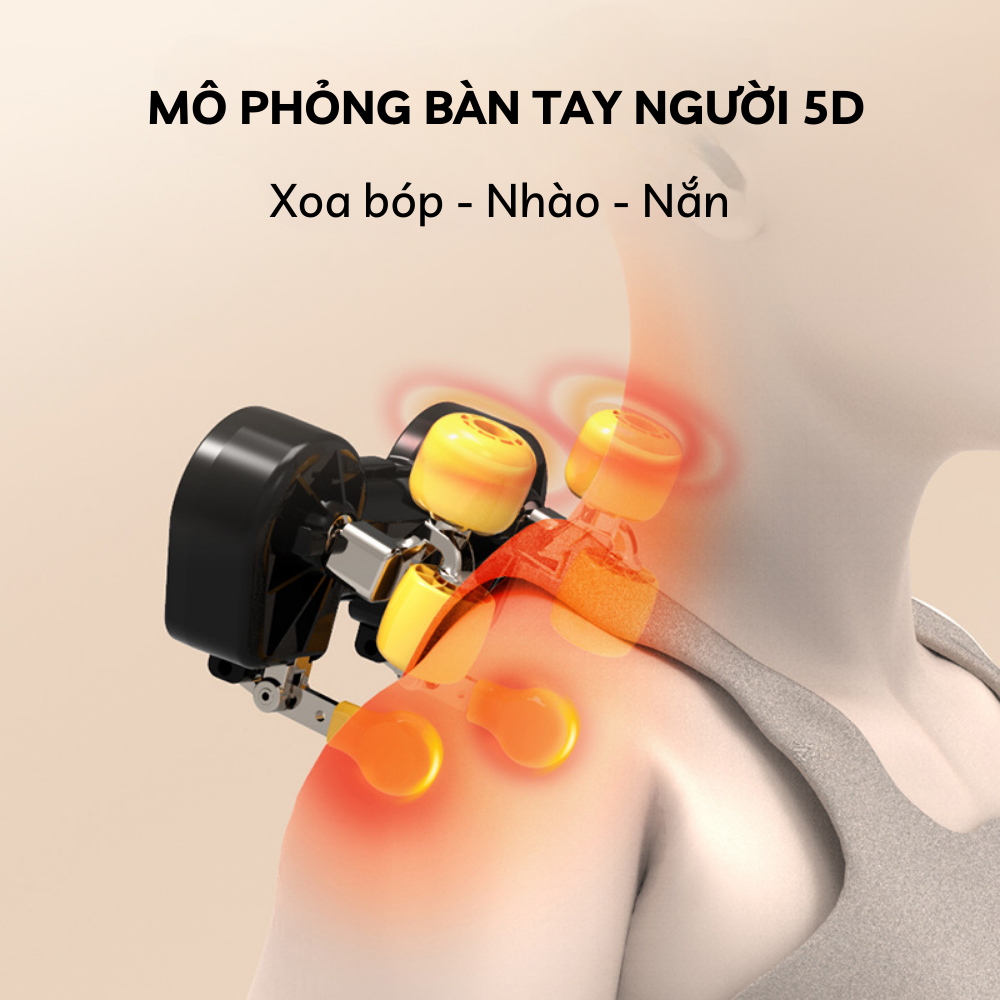 Máy Massage Cổ Vai Gáy 5D Xoa Bóp Mát Xa Tự Động Như Bàn Tay Người