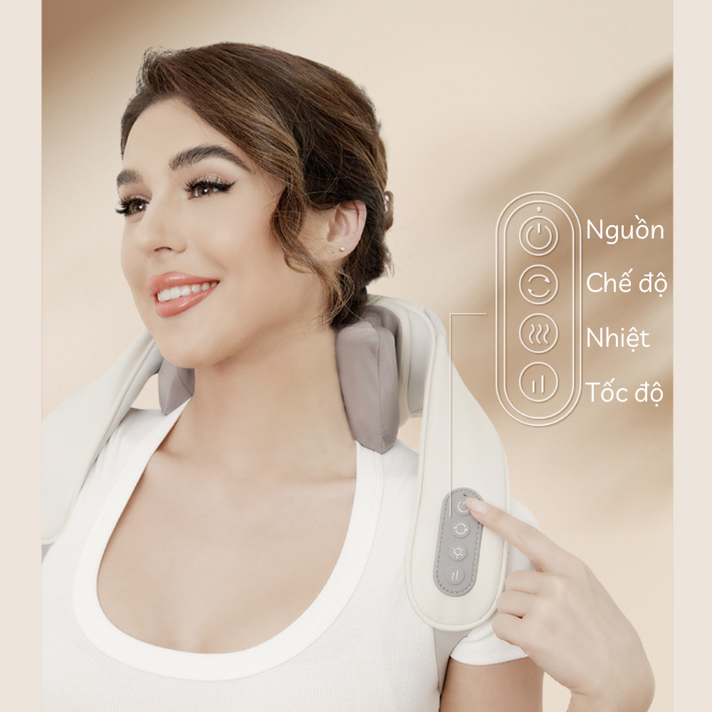 Đai Massage Cổ vai Gáy 5D - Máy Mát Xa Giúp Giảm Đau Mỏi Toàn Thân Tự Động, Thư Giãn, Lưu Thông Khí Huyết Đai Massage Cổ vai Gáy 5D - Máy Mát Xa Giúp Giảm Đau Mỏi Toàn Thân Tự Động, Thư Giãn, Lưu Thông Khí Huyết