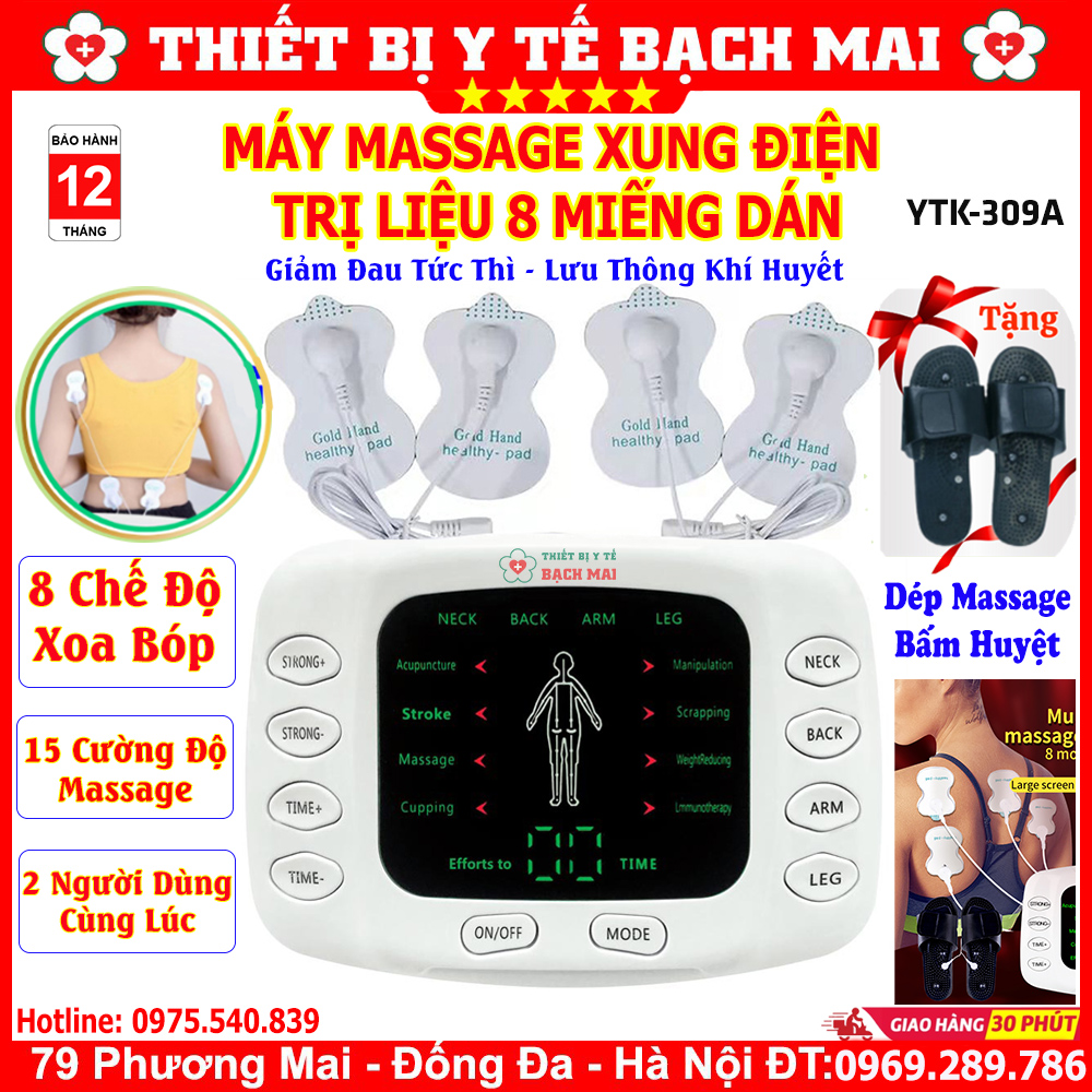 Máy Massage Điện Xung Trị Liệu YTK-309B - 8 Chế Độ Mát Xa, 15 Cường Độ Máy Massage Điện Xung Trị Liệu YTK-309B - 8 Chế Độ Mát Xa, 15 Cường Độ