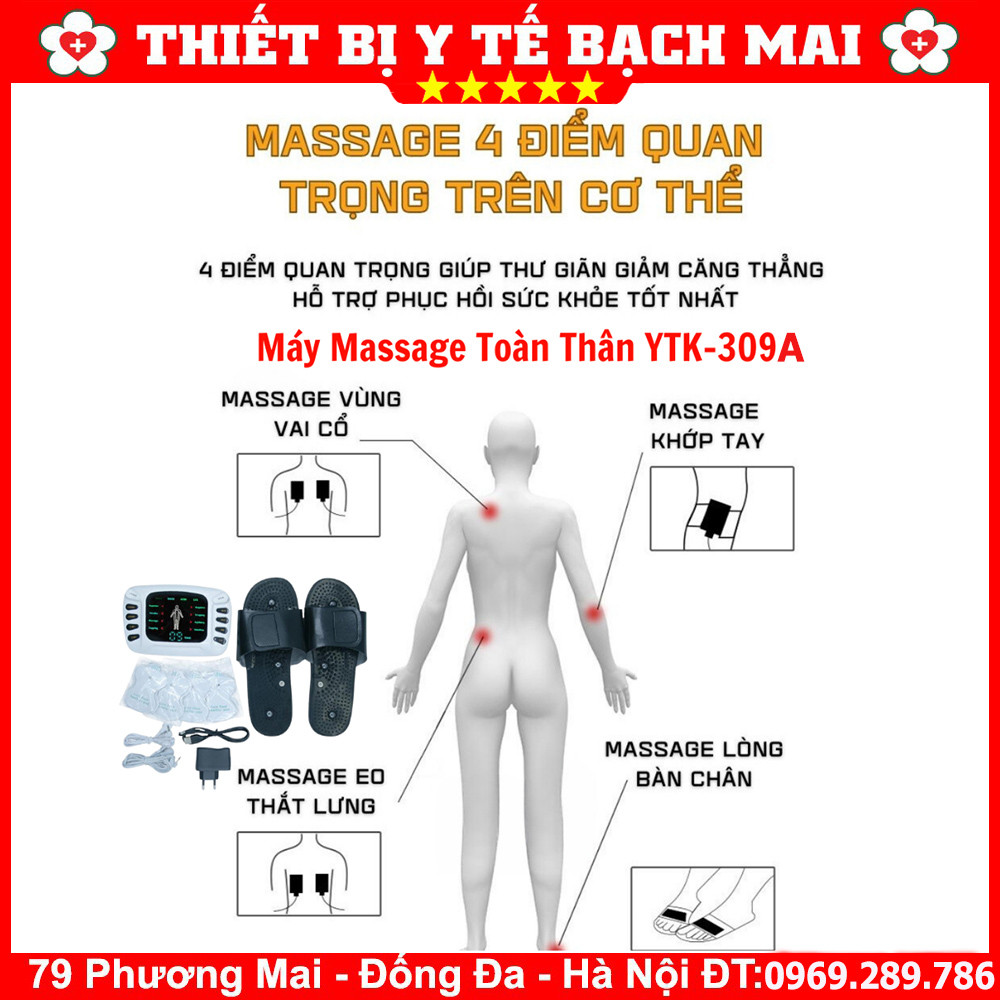 Máy Massage Điện Xung Trị Liệu YTK-309B - 8 Chế Độ Mát Xa, 15 Cường Độ Máy Massage Điện Xung Trị Liệu YTK-309B - 8 Chế Độ Mát Xa, 15 Cường Độ