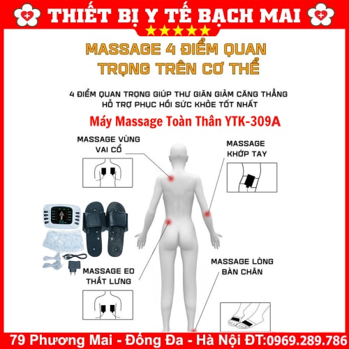 Máy Massage Điện Xung Trị Liệu YTK-309B - 8 Chế Độ Mát Xa, 15 Cường Độ Máy Massage Điện Xung Trị Liệu YTK-309B - 8 Chế Độ Mát Xa, 15 Cường Độ