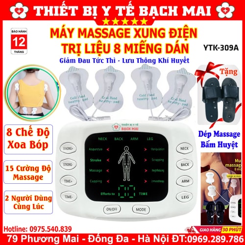 Máy Massage Điện Xung Trị Liệu YTK-309B - 8 Chế Độ Mát Xa, 15 Cường Độ Máy Massage Điện Xung Trị Liệu YTK-309B - 8 Chế Độ Mát Xa, 15 Cường Độ