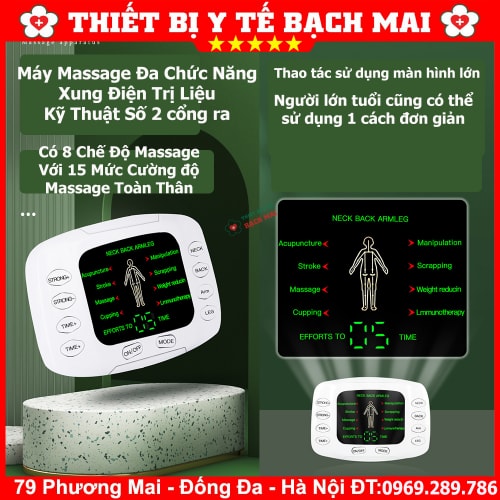Máy Massage Điện Xung Trị Liệu YTK-309B - 8 Chế Độ Mát Xa, 15 Cường Độ Máy Massage Điện Xung Trị Liệu YTK-309B - 8 Chế Độ Mát Xa, 15 Cường Độ